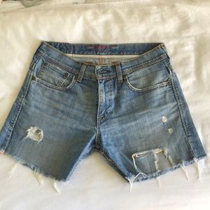 Mens Levi’s RED label cutout Jean shorts